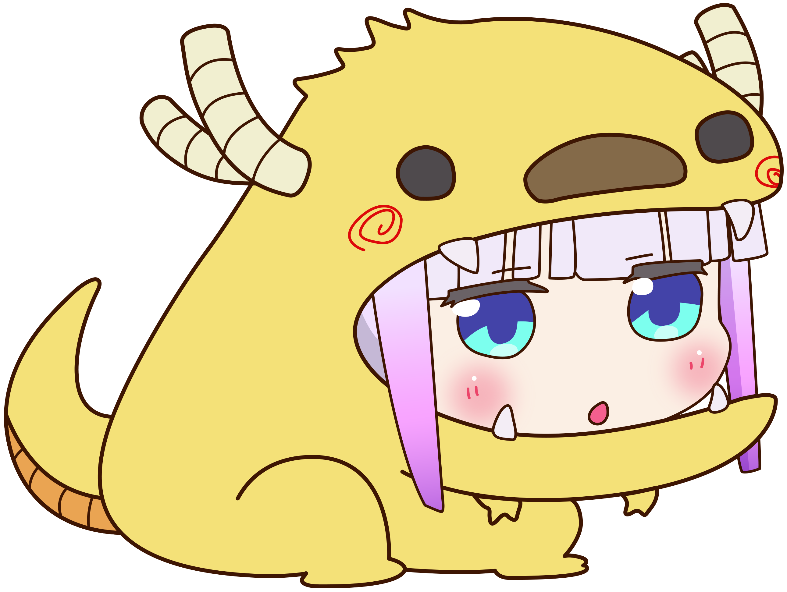 Kobayashi San Chi No Maid Dragon Kanna Kamui Chibi Transparent Png